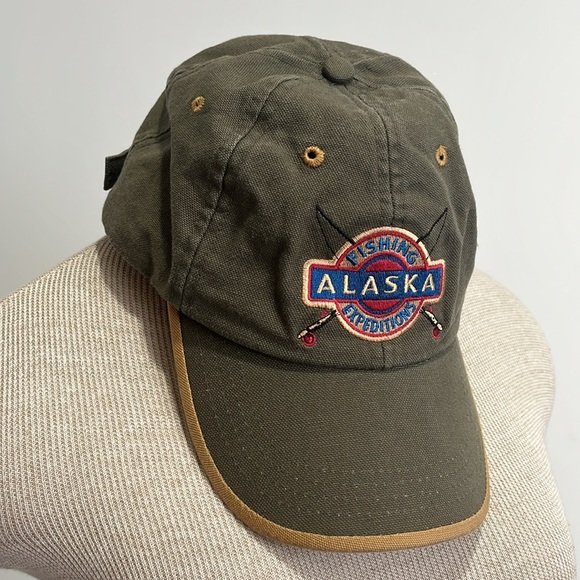 Alaska Men's Trucker Hat Baseball Cap Fishing Expedition Embroidered Adjustable - Picture 4 of 13